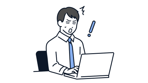 びっくりしている男性