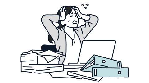 時間に追われている女性