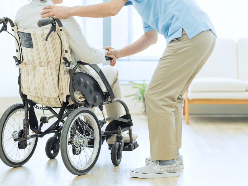 介護している様子